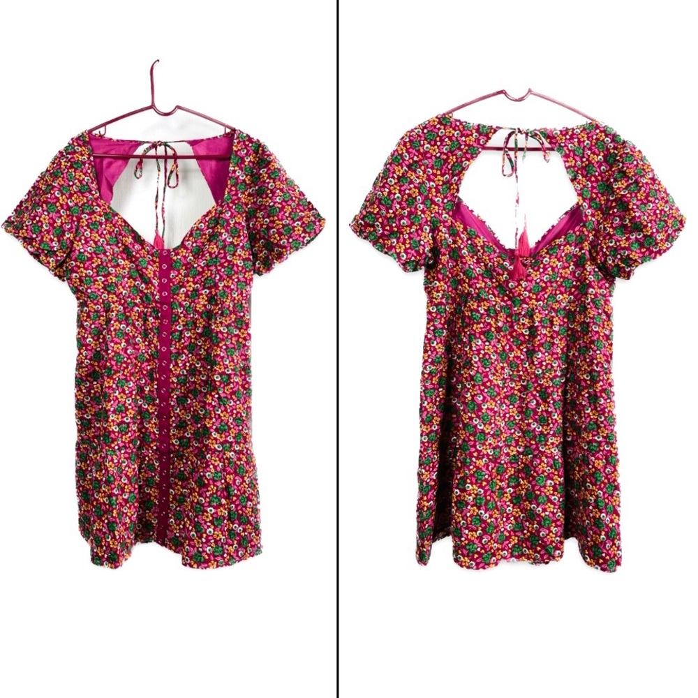 Betsey Johnson Red Floral Mini Dress - Picture 5 of 15
